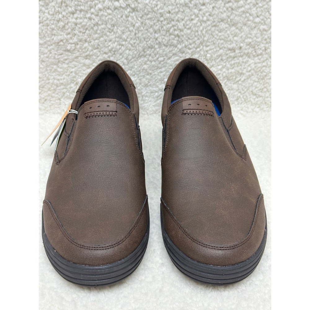 Nunn Bush Slip On Shoes 11W Brown Kore Faux Leather Loafers Casual Comfort - Picture 2 of 11